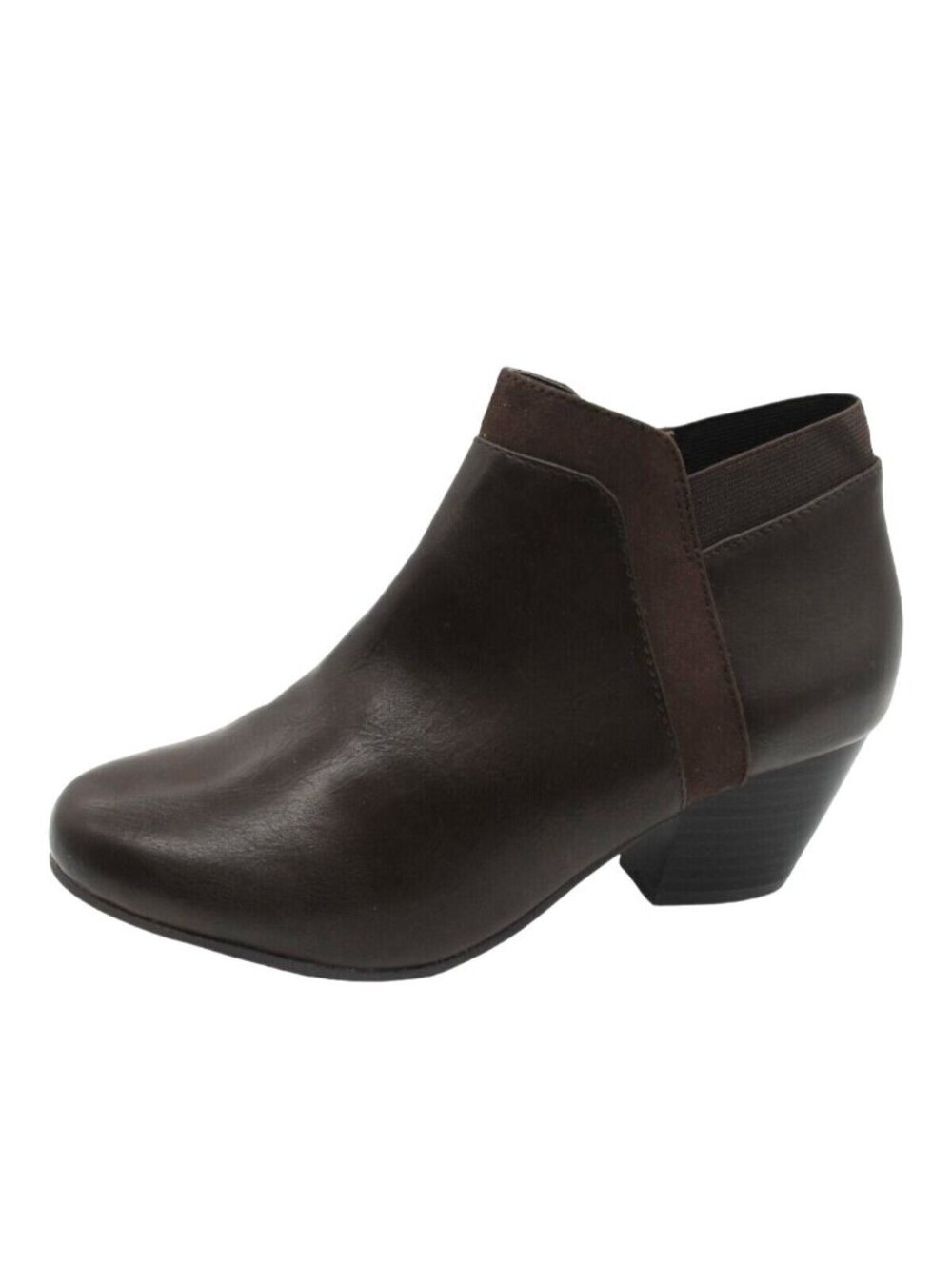 New Deflex Comfort Brown Block Heel Ankle Booties Women's Size 12W Fall Boho